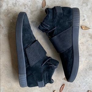 Adidas Originals Tubular High-tops All-Black Sz 13